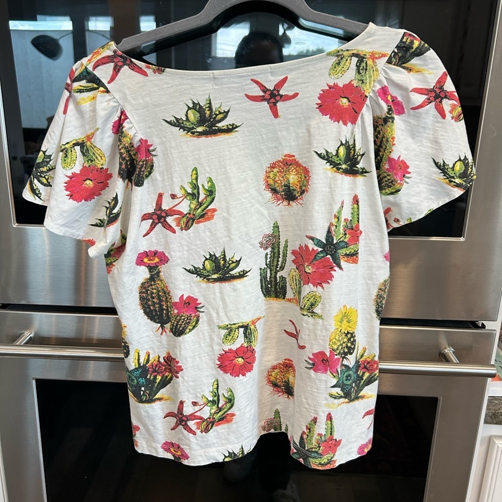 Eva Franco Floral Cactus Short Sleeve Tee - Multicolor - Picture 4 of 4